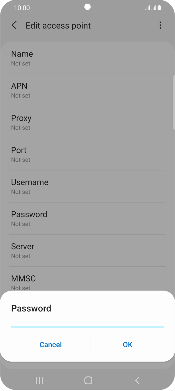 Key in p and press OK. Key in p and press OK.