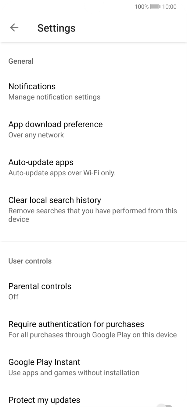 Press Auto-update apps. Press Auto-update apps.