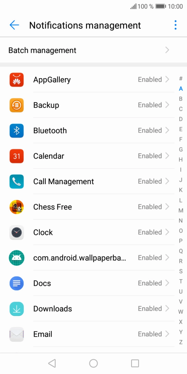 Press the required app.