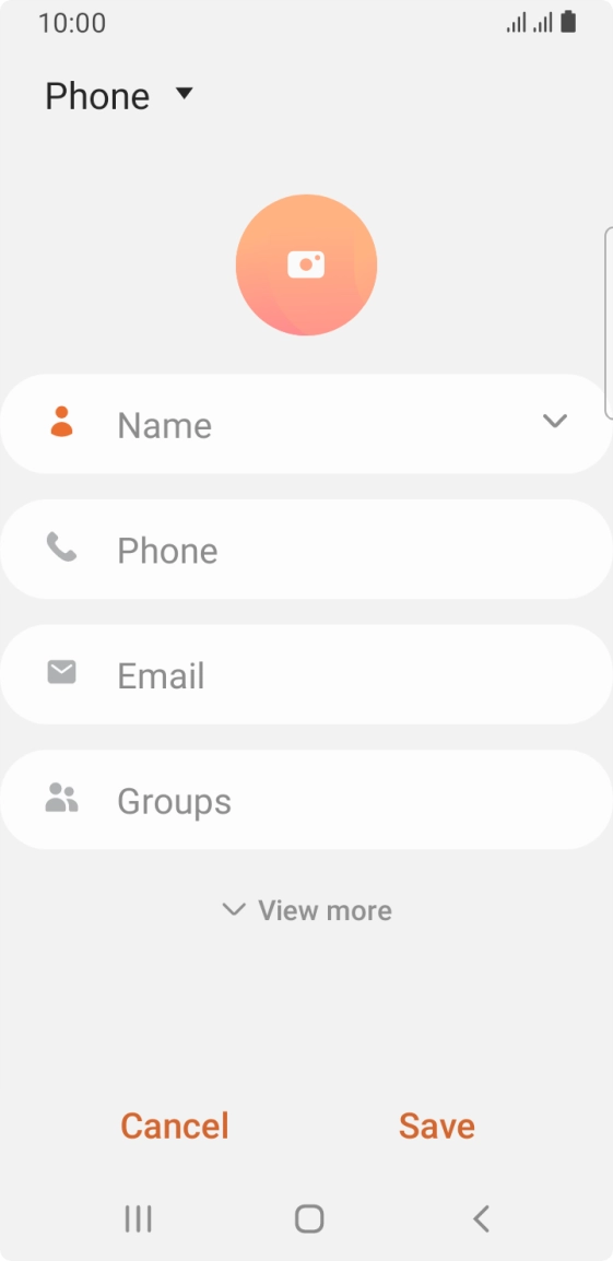 Press the address book drop down list.