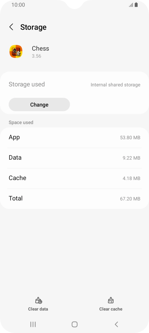 Press Clear cache.