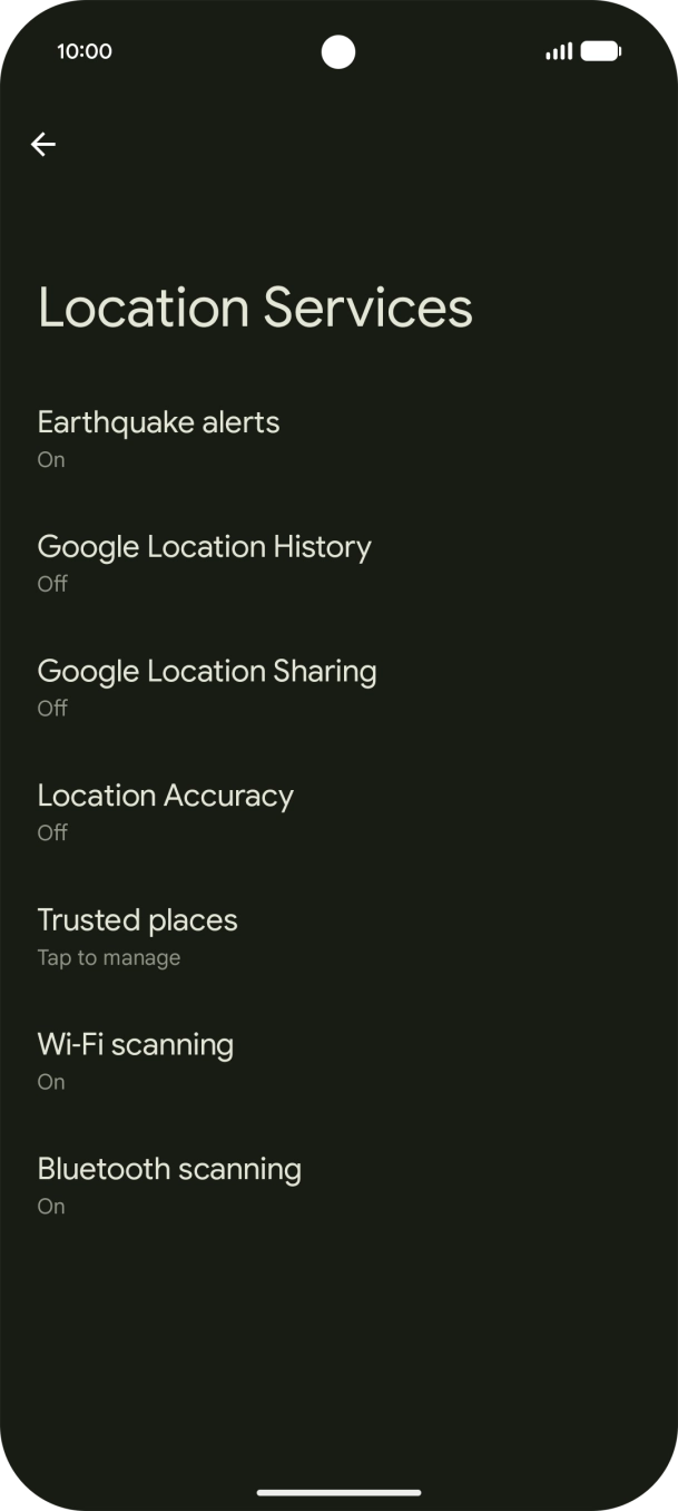 Press Location Accuracy.
