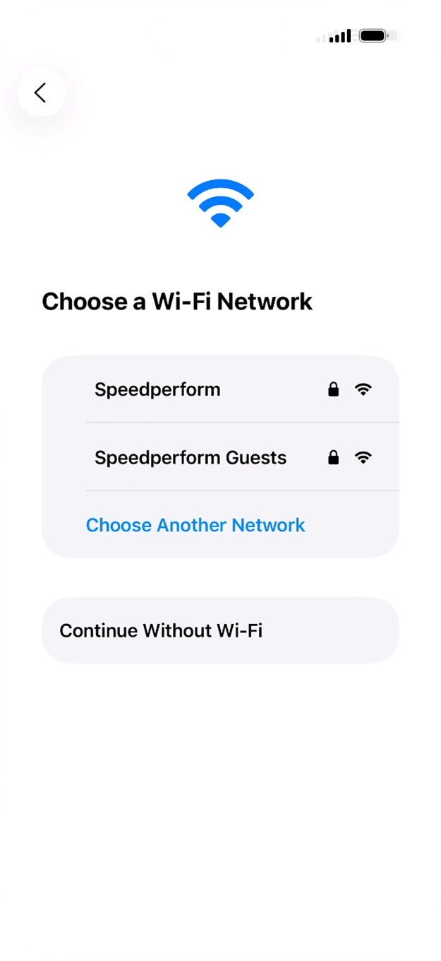 Press the required WiFi network. Press the required WiFi network.