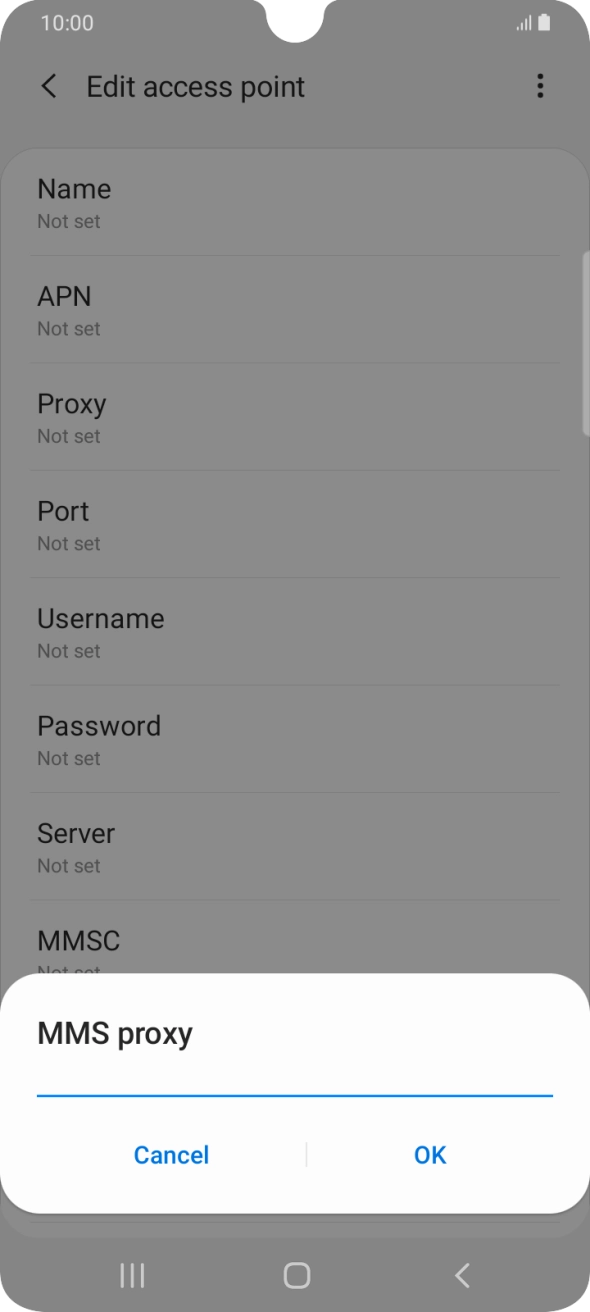 Key in 82.132.254.1 and press OK. Key in 82.132.254.1 and press OK.