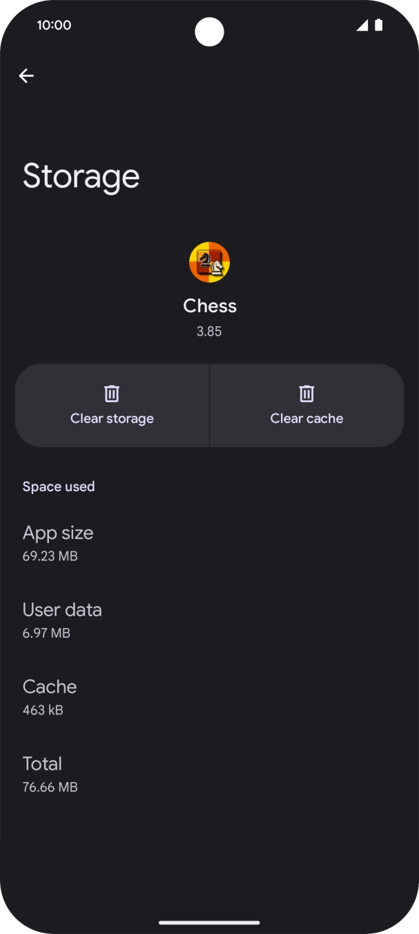 Press Clear cache.