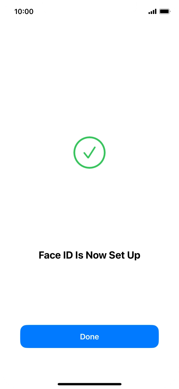 Press Done. If you haven't previously selected a lock code, key in a code of your own choice twice.