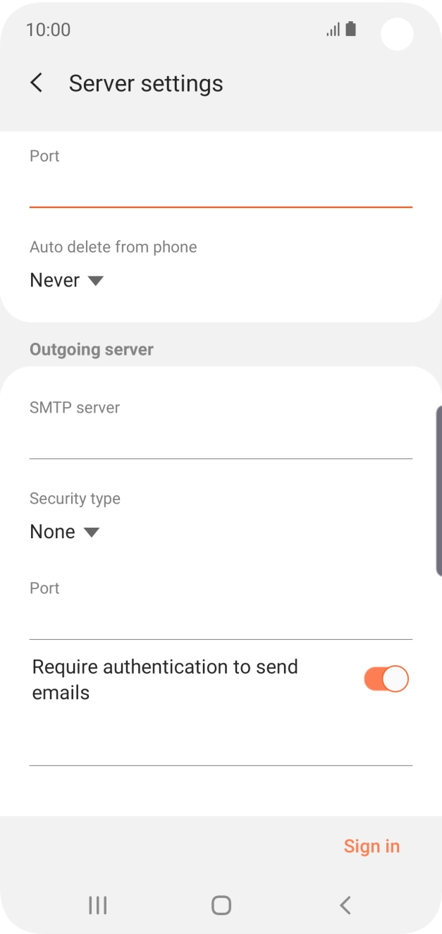 Press the drop down list below 'Auto delete from phone'. Press the drop down list below 'Auto delete from phone'.