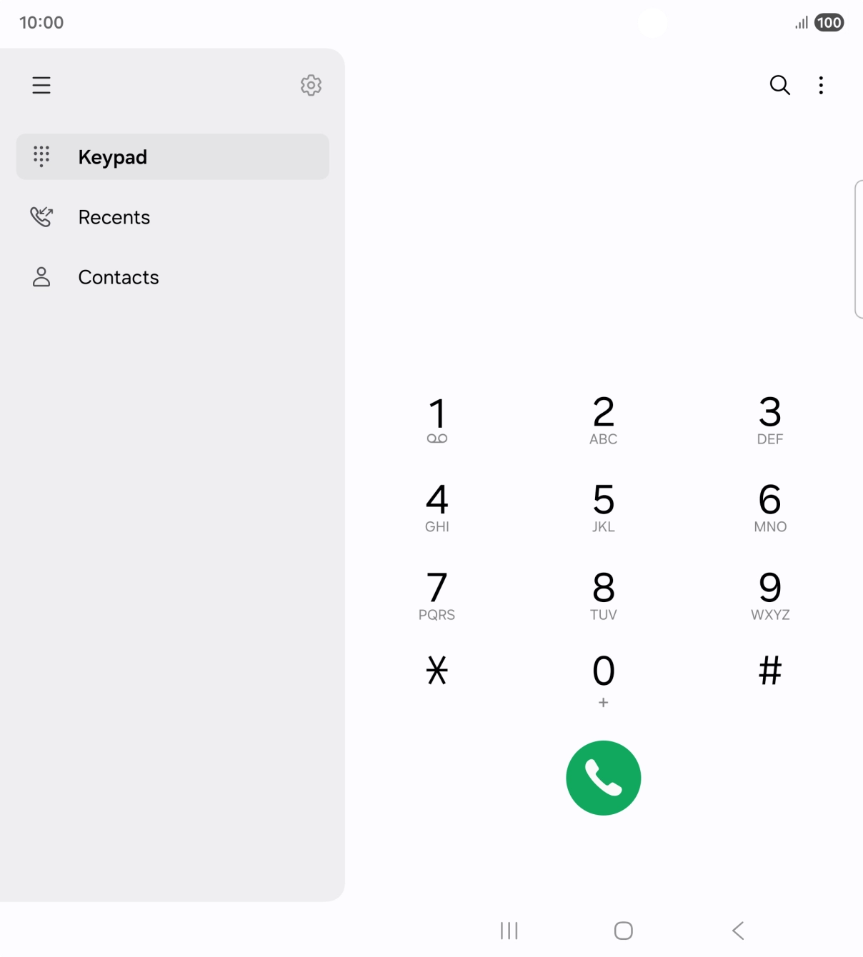 Press the settings icon.