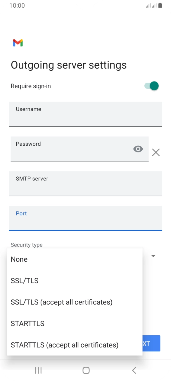 Press None to turn off the function.