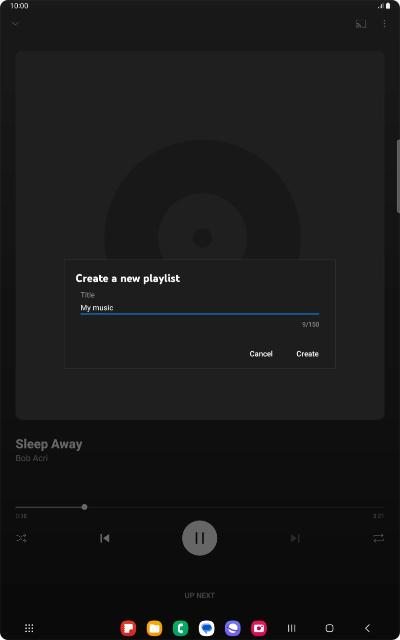 Key in a name for the playlist and press Create.
