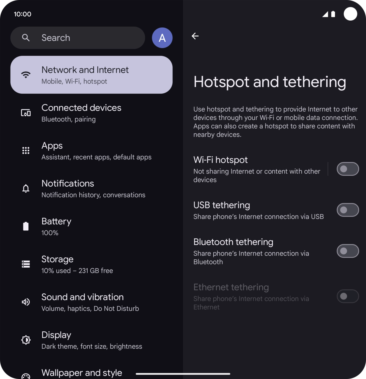 Press Wi-Fi hotspot. Press Wi-Fi hotspot.