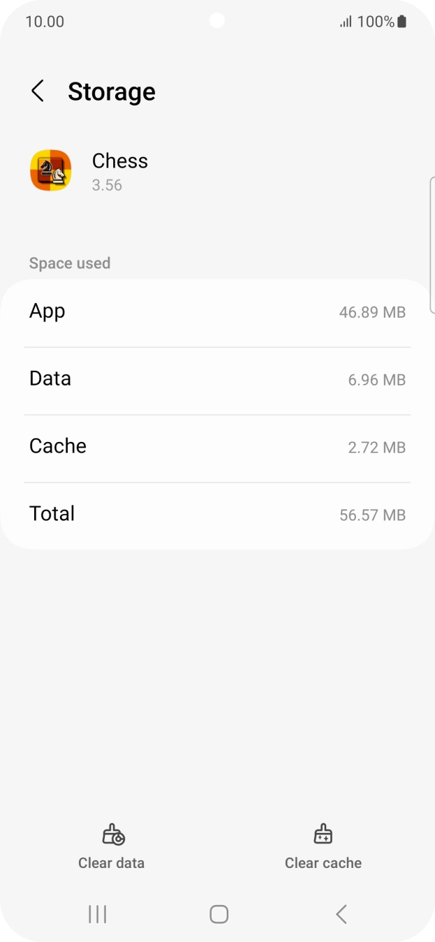Press Clear cache.