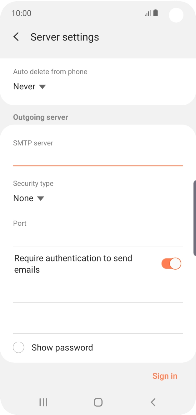 Press the drop down list below 'Security type'. Press the drop down list below 'Security type'.