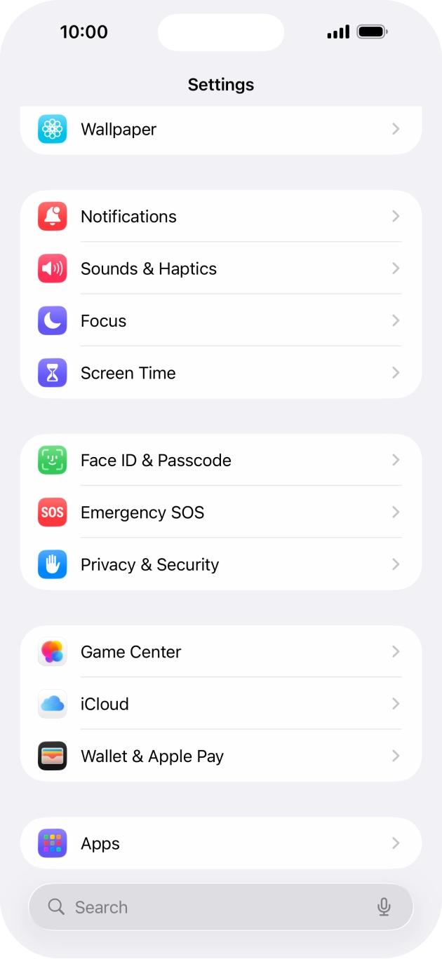 Press Face ID & Passcode. Press Face ID & Passcode.