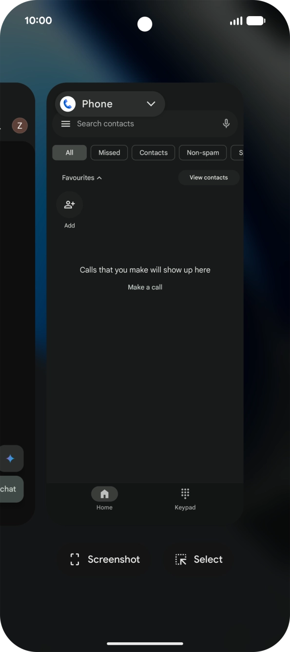 Press the app icon above the required app. Press the app icon above the required app.