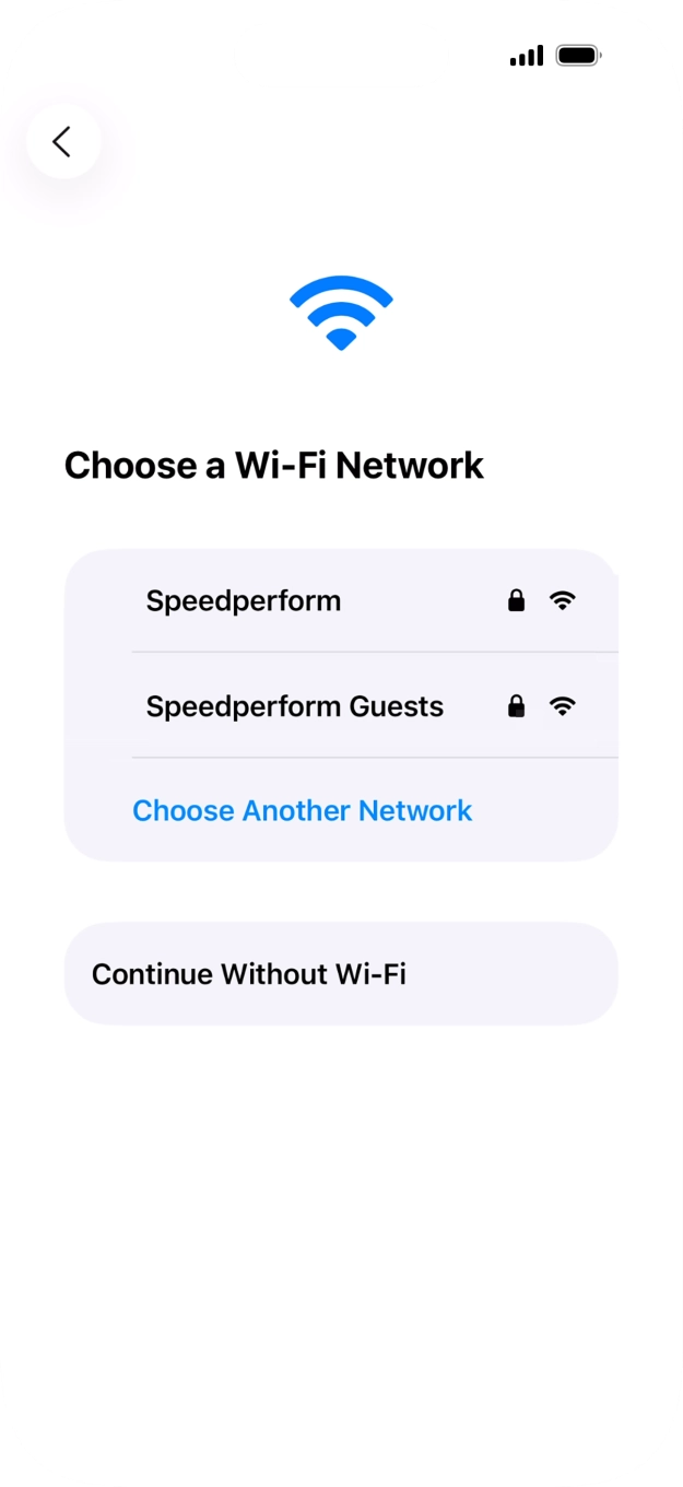 Press the required WiFi network. Press the required WiFi network.