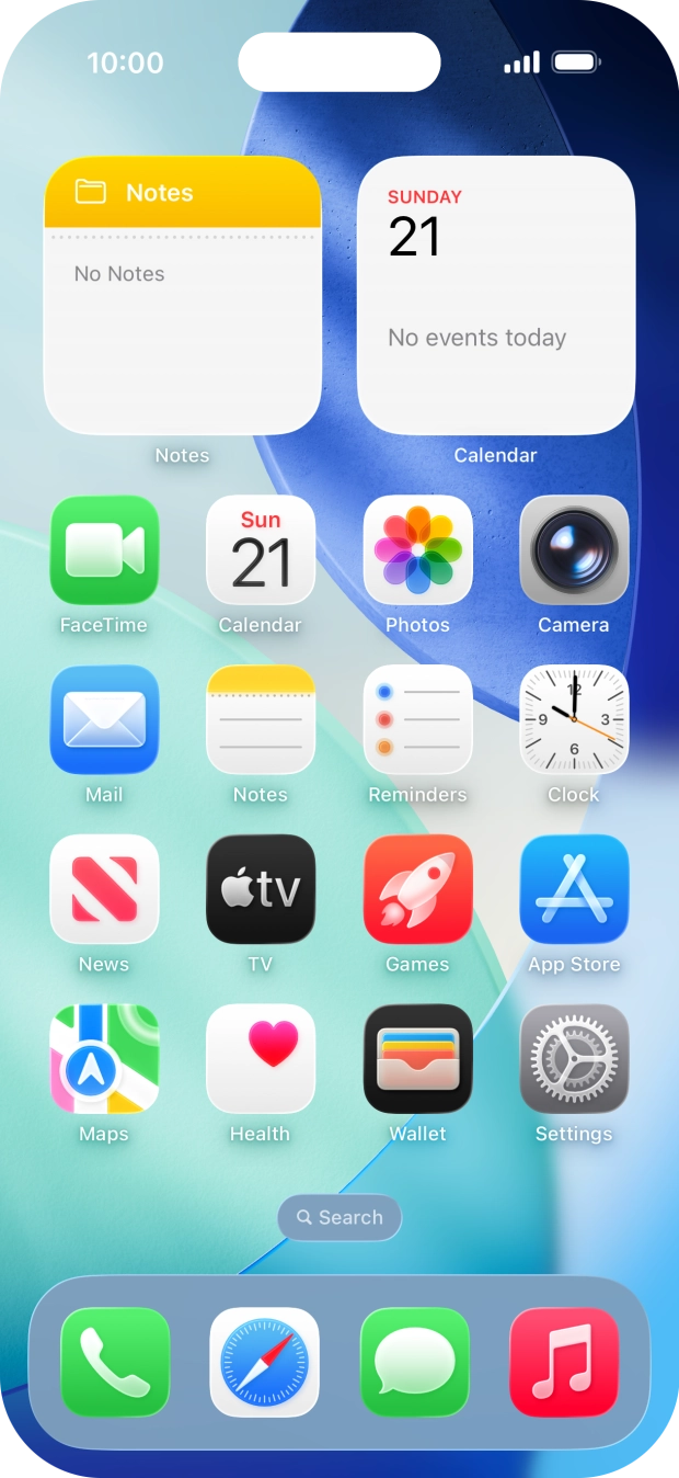 Slide your finger right on the screen to open the widget menu. Slide your finger right on the screen to open the widget menu.