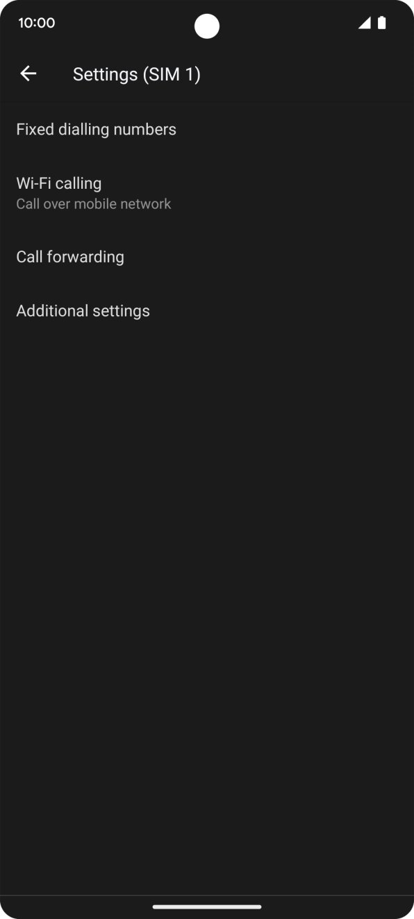 Press Additional settings.