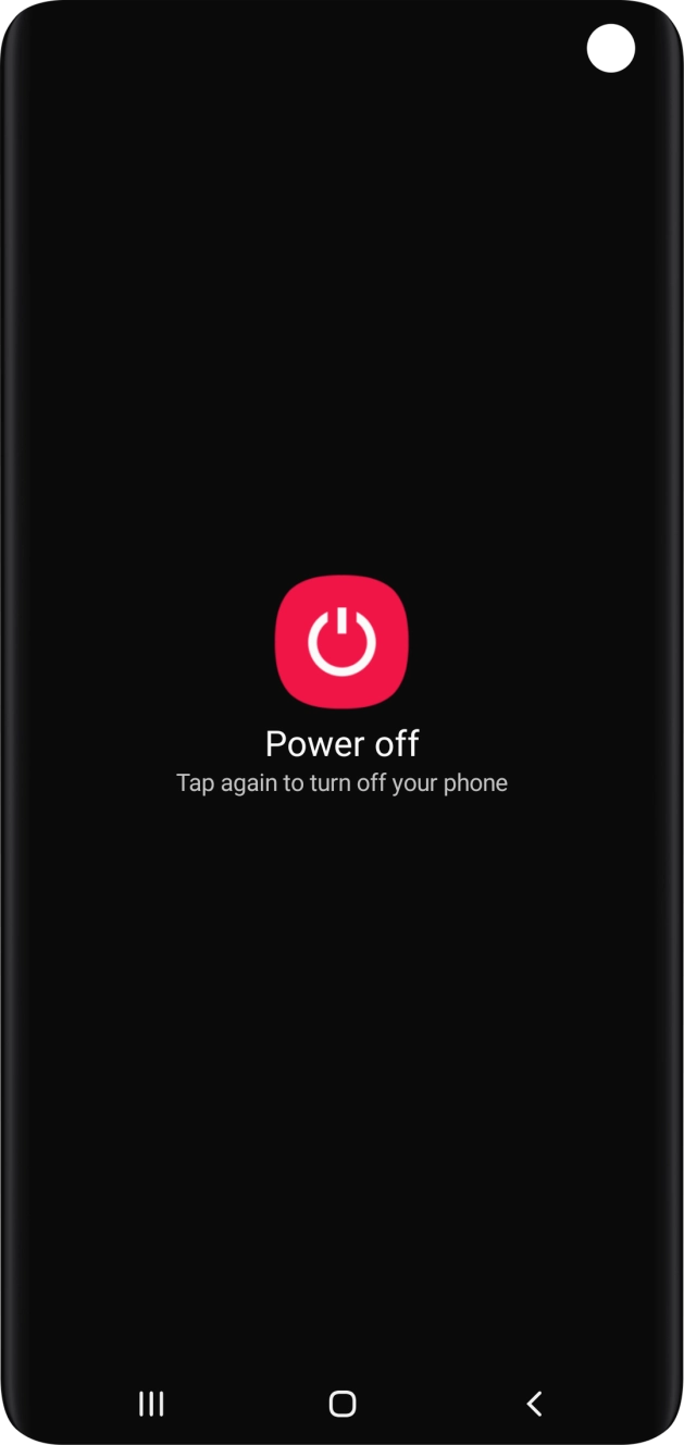 Press Power off.