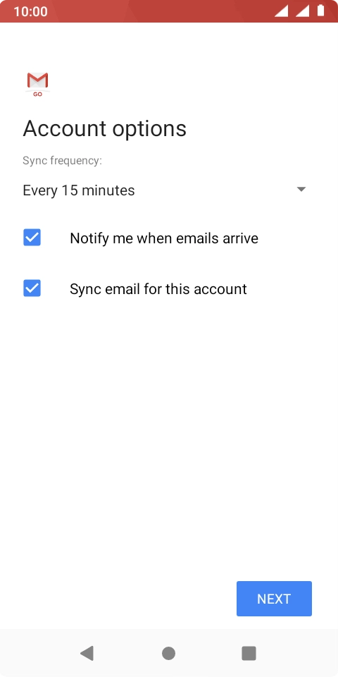 Press the drop down list below 'Sync frequency:'. Press the drop down list below 'Sync frequency:'.