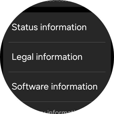 Press Status information.