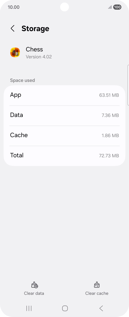 Press Clear cache.