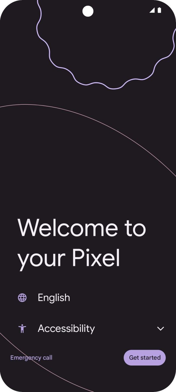 Press the field next to the language icon. Press the field next to the language icon.