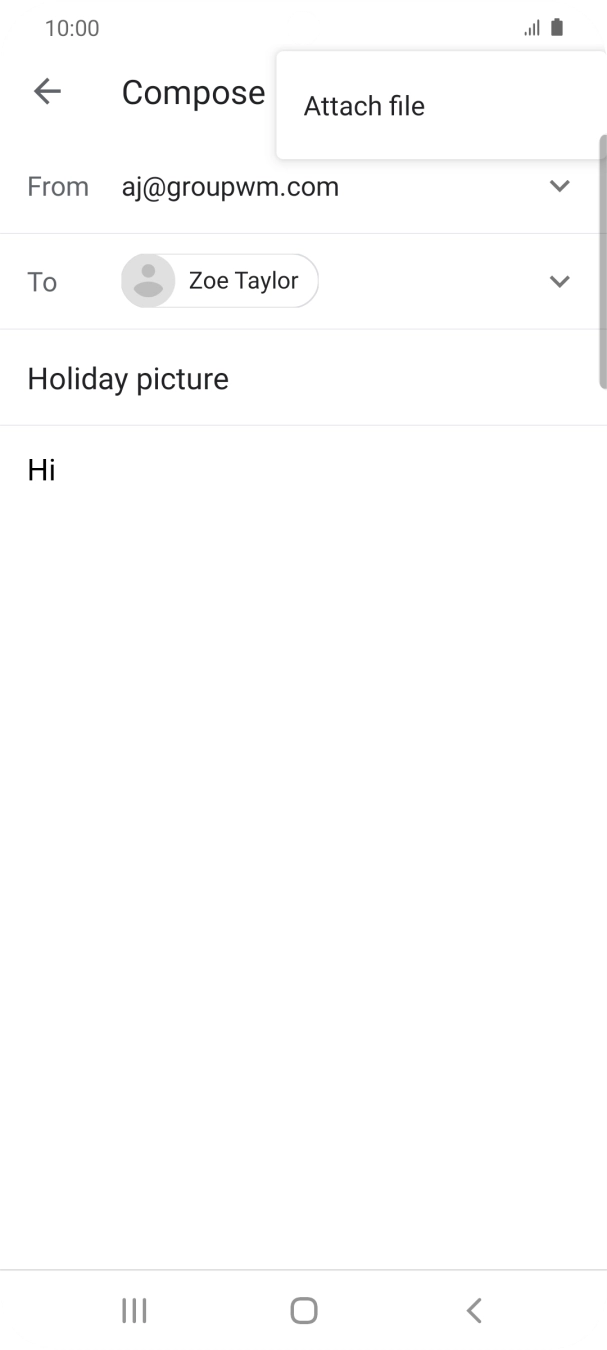 Press Attach file and go to the required folder. Press Attach file and go to the required folder.