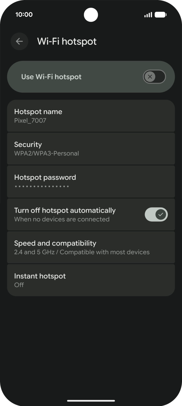 Press Hotspot name. Press Hotspot name.