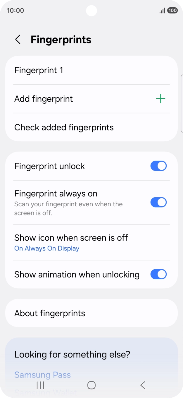 Press the required settings to turn them on or off. Press the required settings to turn them on or off.
