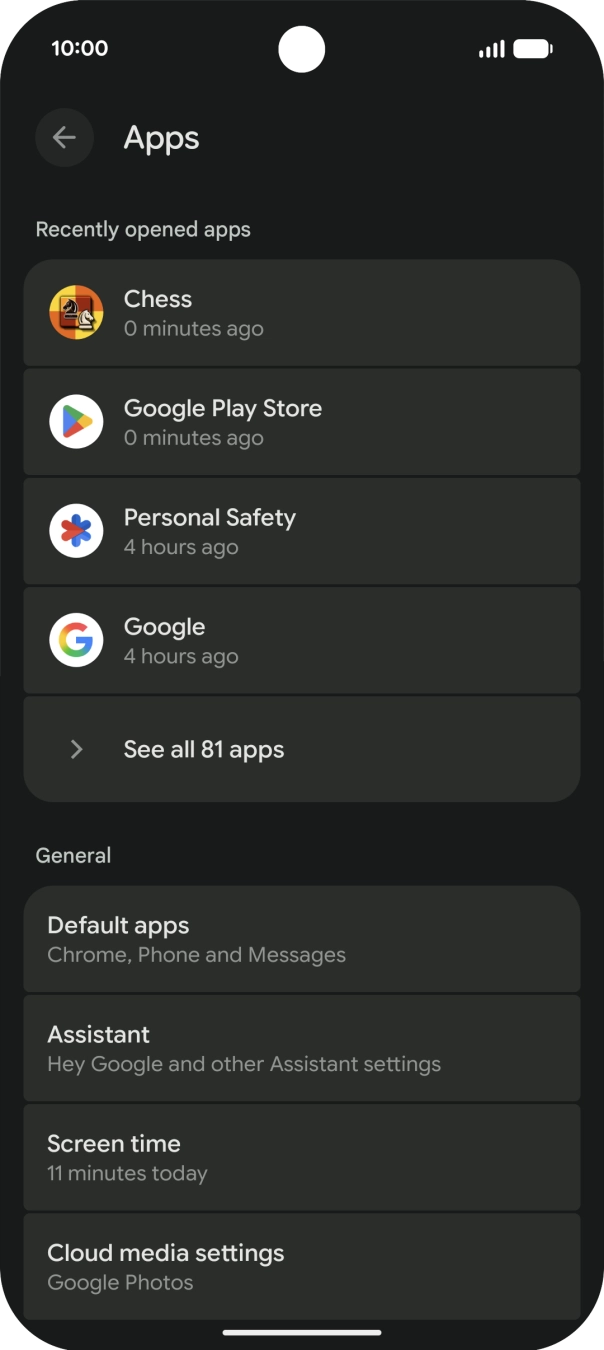 Press See all apps.