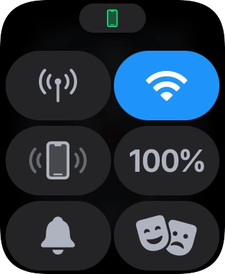 Press the battery percentage.