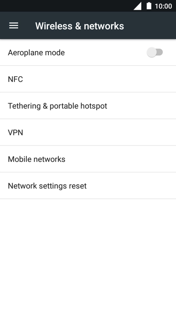 Press Mobile networks.