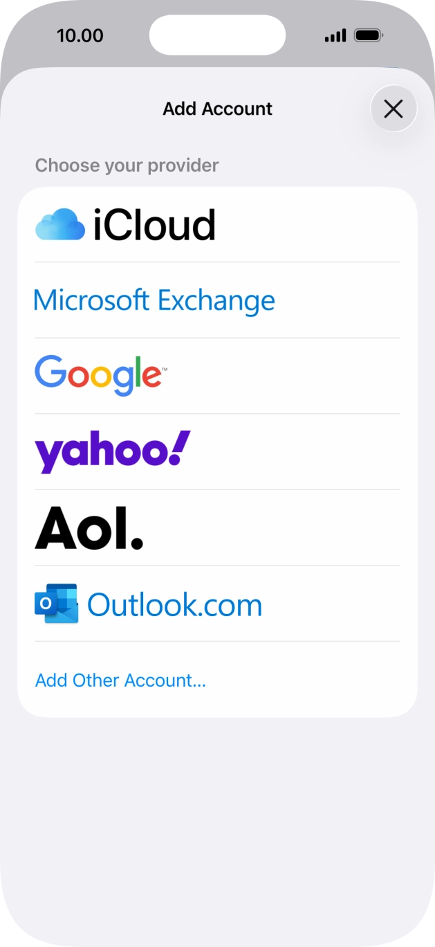 Press Add Other Account....