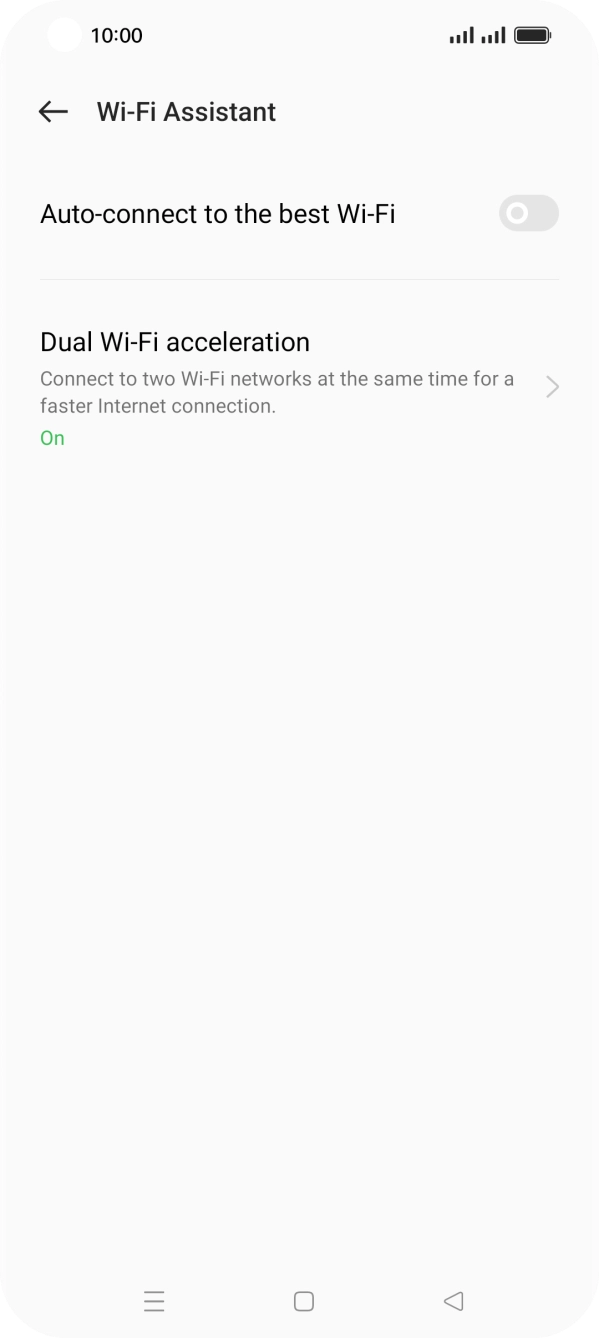 Press the indicator next to 'Auto-connect to the best Wi-Fi' to turn on the function. Press the indicator next to 'Auto-connect to the best Wi-Fi' to turn on the function.