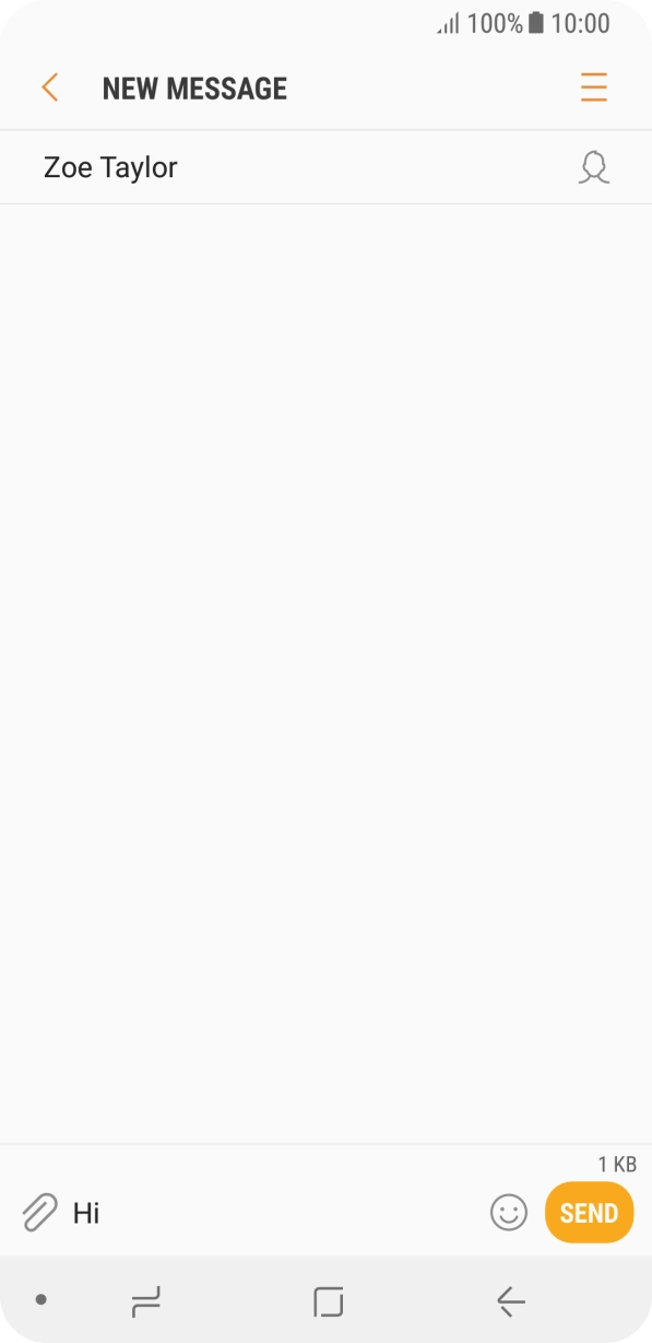 Press the attachment icon. Press the attachment icon.