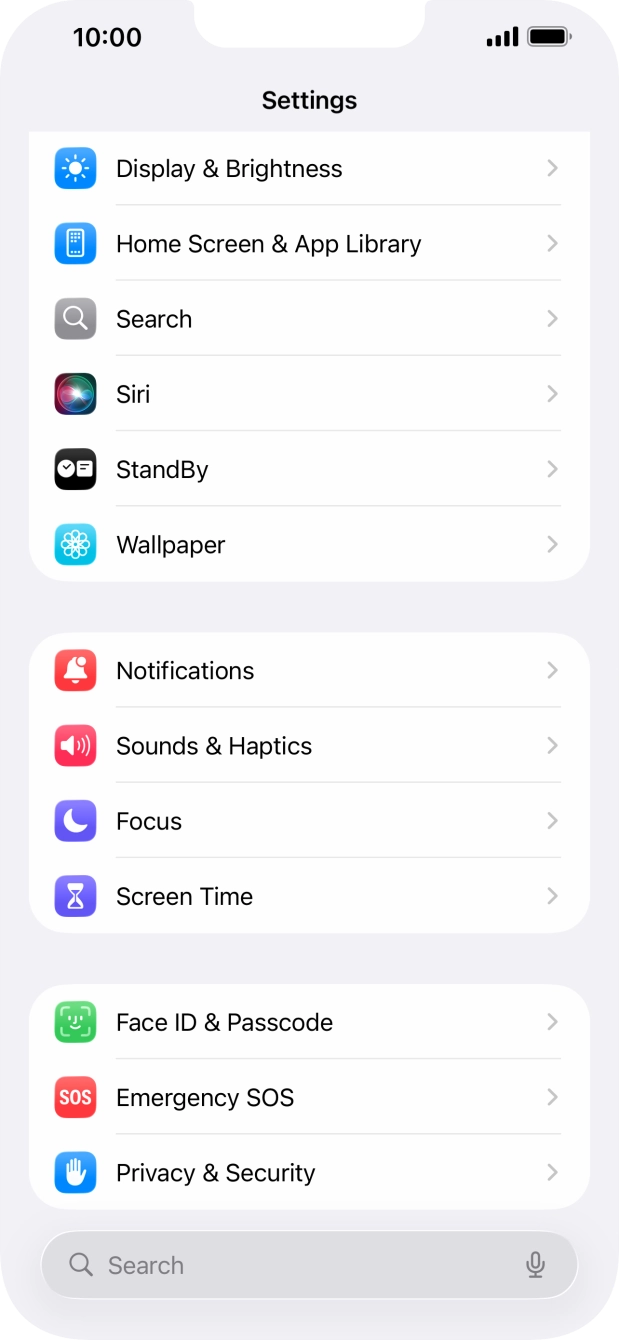 Press Display & Brightness. Press Display & Brightness.