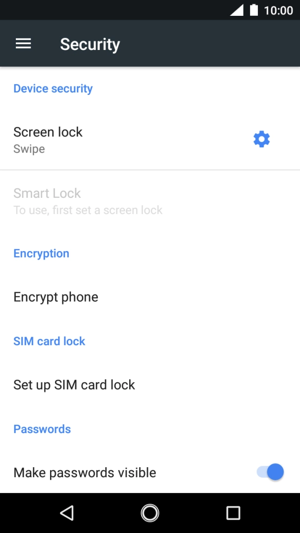 Press Set up SIM card lock.