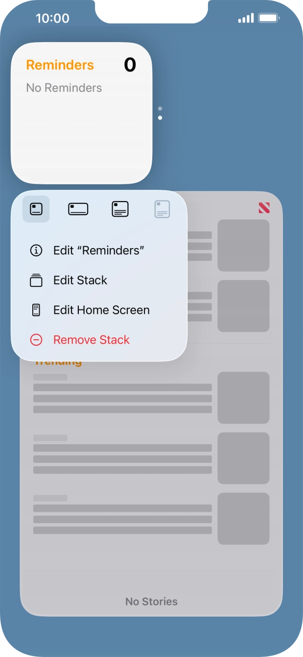 Press Edit Stack. Press Edit Stack.