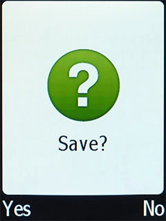 Press the Left selection key. Press the Left selection key.
