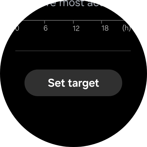 Press Set target. Press Set target.