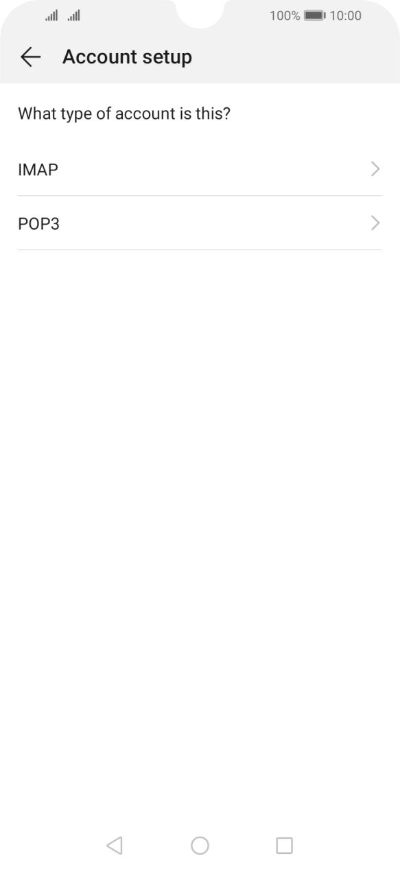 Press IMAP. Press IMAP.
