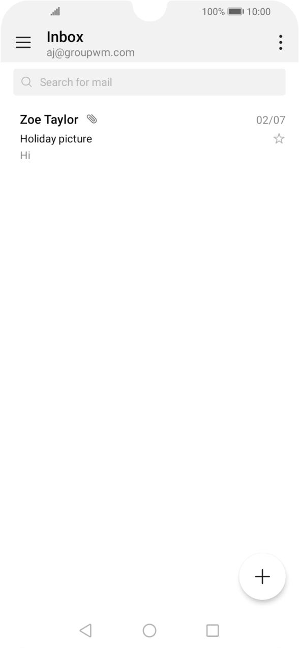 Press the new email icon.