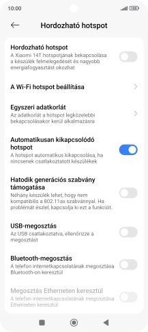 Válaszd a A Wi-Fi hotspot beállítása lehetőséget.