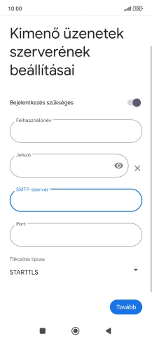 Kattints a „Port” alatti mezőre, és írd be a következőt: 587.