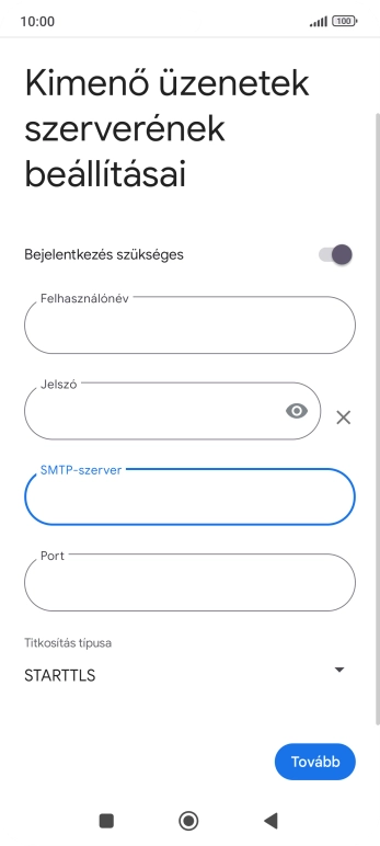 Kattints a „Port” alatti mezőre, és írd be a következőt: 587.