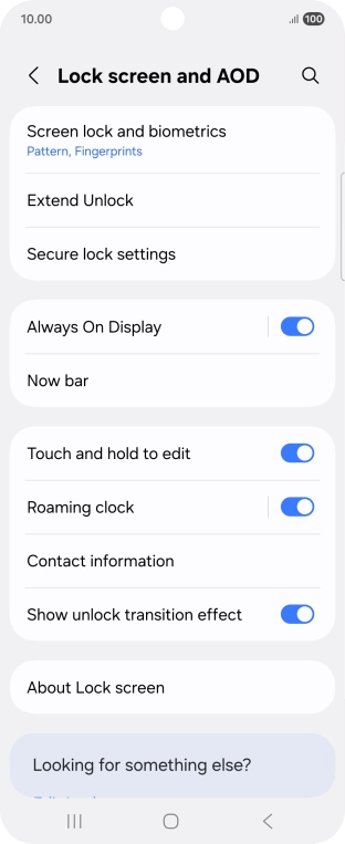 Press Screen lock and biometrics and key in the additional lock code you created earlier.