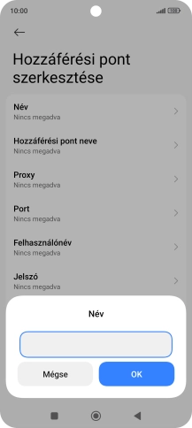 Írd be azt, hogy One Internet, és válaszd az OK lehetőséget.