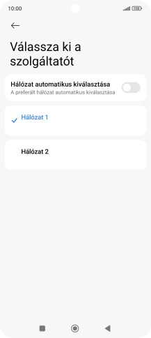 Válaszd ki a kívánt hálózatot.