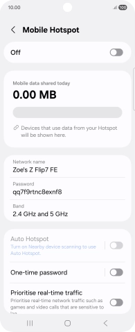 Press Network name.